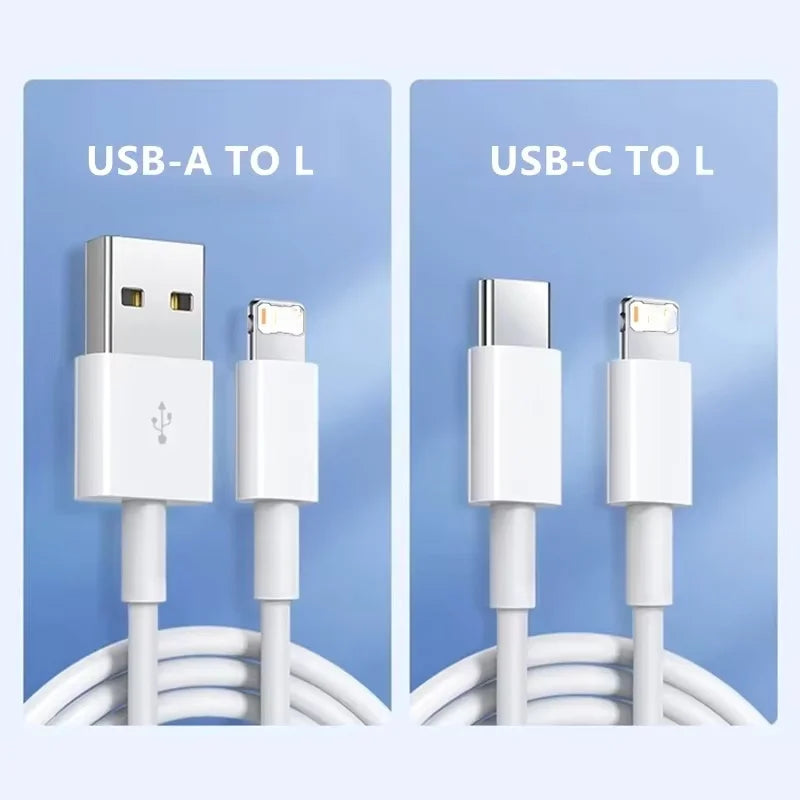 PD 35W Fast Charger with USB Type-C for iPhone 15, 14, 13, 12, 11 Pro Max, Mini, XR, XS - Charging Data Cable Accessories