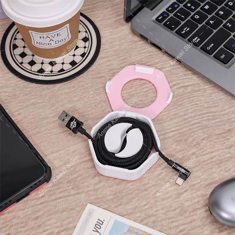 3D Printed Rotatable Wire Winder Box Portable Wire Organizer Cord Cable Winder Management Storage Box for Charging Data